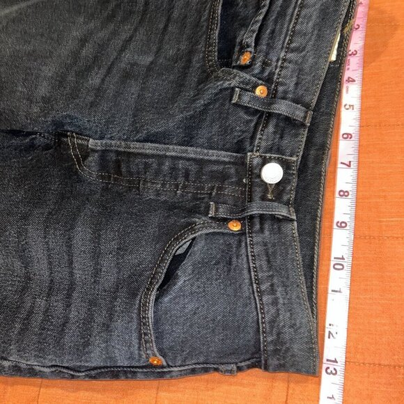 Levis 501 Original Fit Black Distressed Button-Fly Jeans 24x27 - Picture 8 of 12